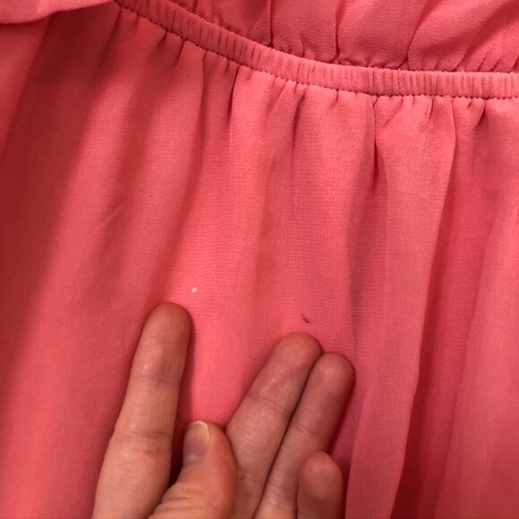 FREEBIRD Pink Boho Flounce Trim Party Wedding Guest Mini Dress Small / Medium ?? - Picture 10 of 14